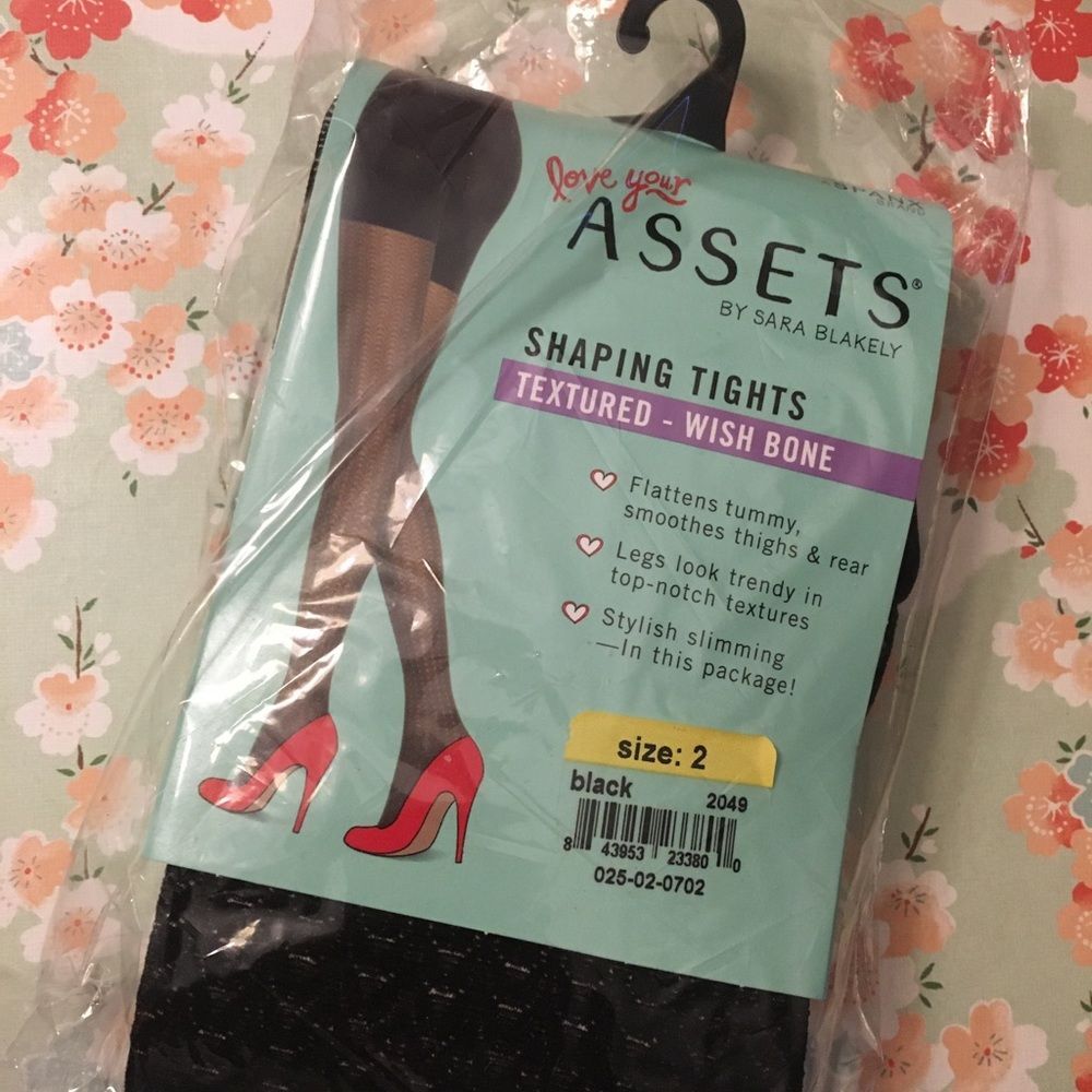 Spanx Love your assets by Sara Blakely size 2 black shaping tights new